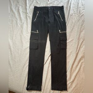 Black pants with zippers